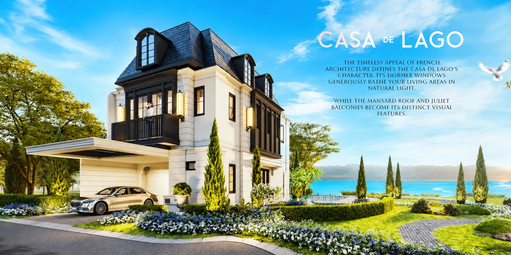 Cluster rumah eksklusif Allegra Casa de Lago Lippo Cikarang dengan fasilitas clubhouse dan kenyamanan modern