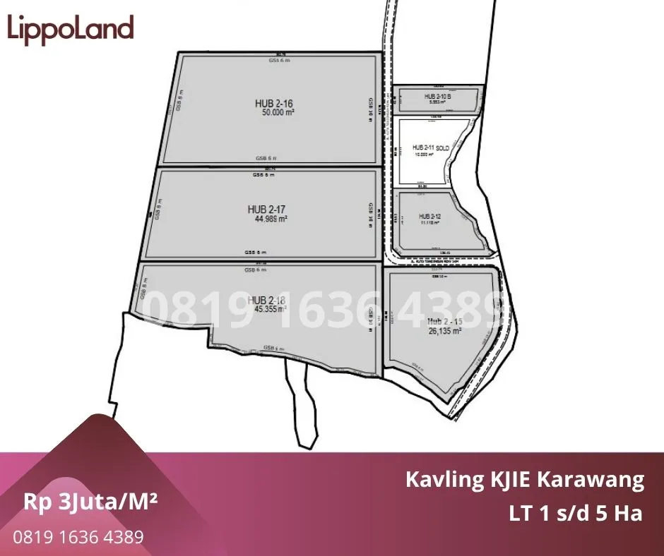 Masterplan kavling industri KJIE Karawang dengan pilihan lahan 1 hingga 5 hektare, berlokasi strategis hanya selangkah dari Gerbang Tol Karawang Barat, cocok untuk pembangunan pabrik, warehouse, distribution center, dan investasi lahan industri.